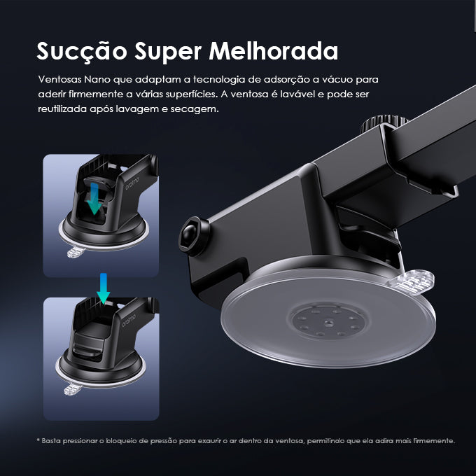 oraimo Hydra 3 Suporte Veicular Flexível com Super Sucção