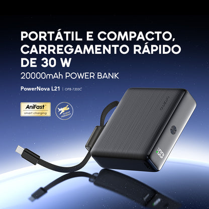 oraimo PowerNova L21 Bateria externa de 20000mAh 30W
