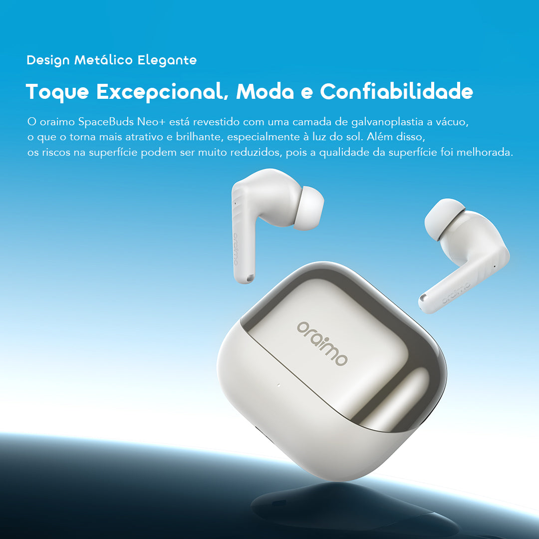 oraimo SpaceBuds Neo+ Fones de Ouvido ANC com Áudio Espacial True Wireless