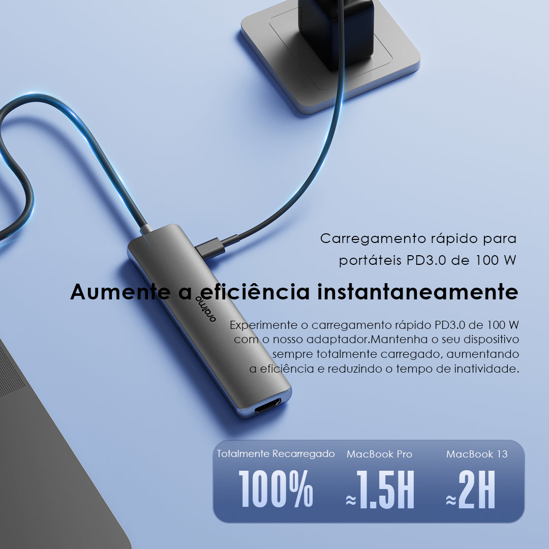 oraimo PowerTrans Adaptador multifunções USB-C 7 em 1