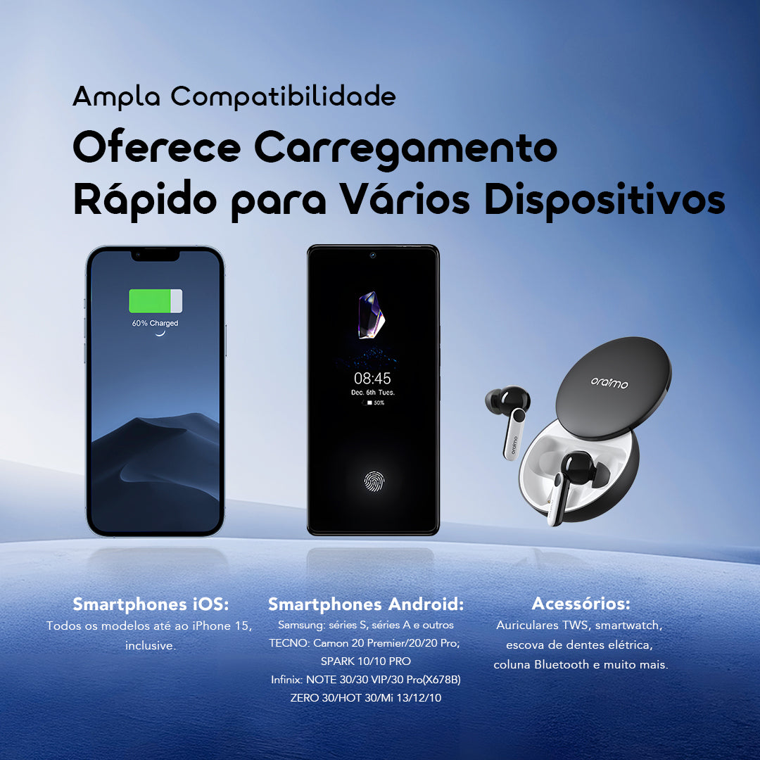 oraimo PowerFlow B11 Bateria externa de 10000mAh e 15W
