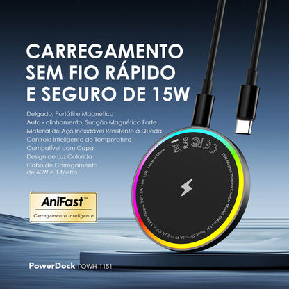 oraimo PowerDock Almofada de carregamento sem fios 15W